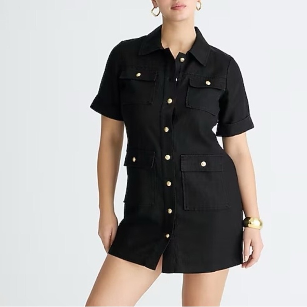 J. Crew Gamine Linen Shirt Dress